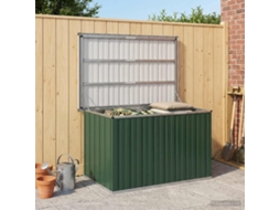 Vidaxl Caixa De Armazenamento Para Jardim Verde 109x67x65 Cm