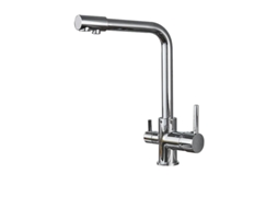Torneira De Filtro De Água Para Cozinha, Controle De Duas Alças, Design Contemporâneo,chrome Oem