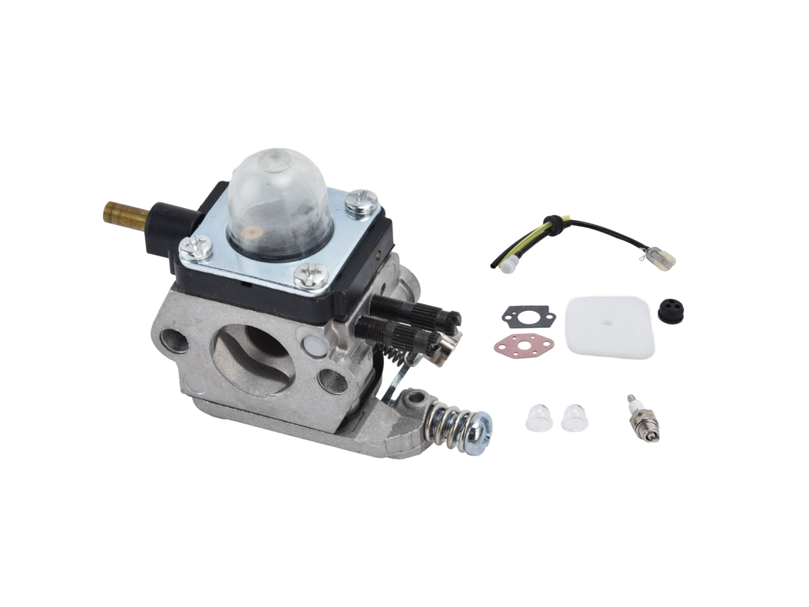 Conjunto de carburador, vela, ignição e mangueira Primerox para cultivador C1U K54A 2T 7222 7225 7230