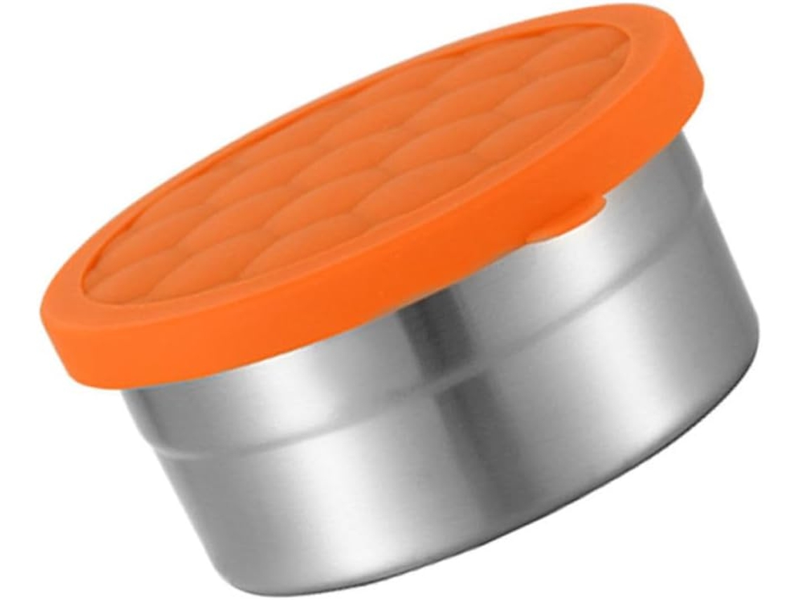 Marmita Bento Em Aço Inoxidável Com Tampa De Silicone, Recipiente Térmico Para Alimentos Quentes, Fácil De Limpar E
