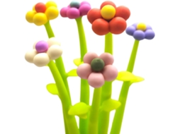 Canetas Florais Divertidas E Vivas, Criativas De Silicone Com Tinta