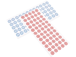 Adesivos De Segurança De Polaridade Elétrica Em Pvc De 12 Mm, Vermelho Positivo E Azul.