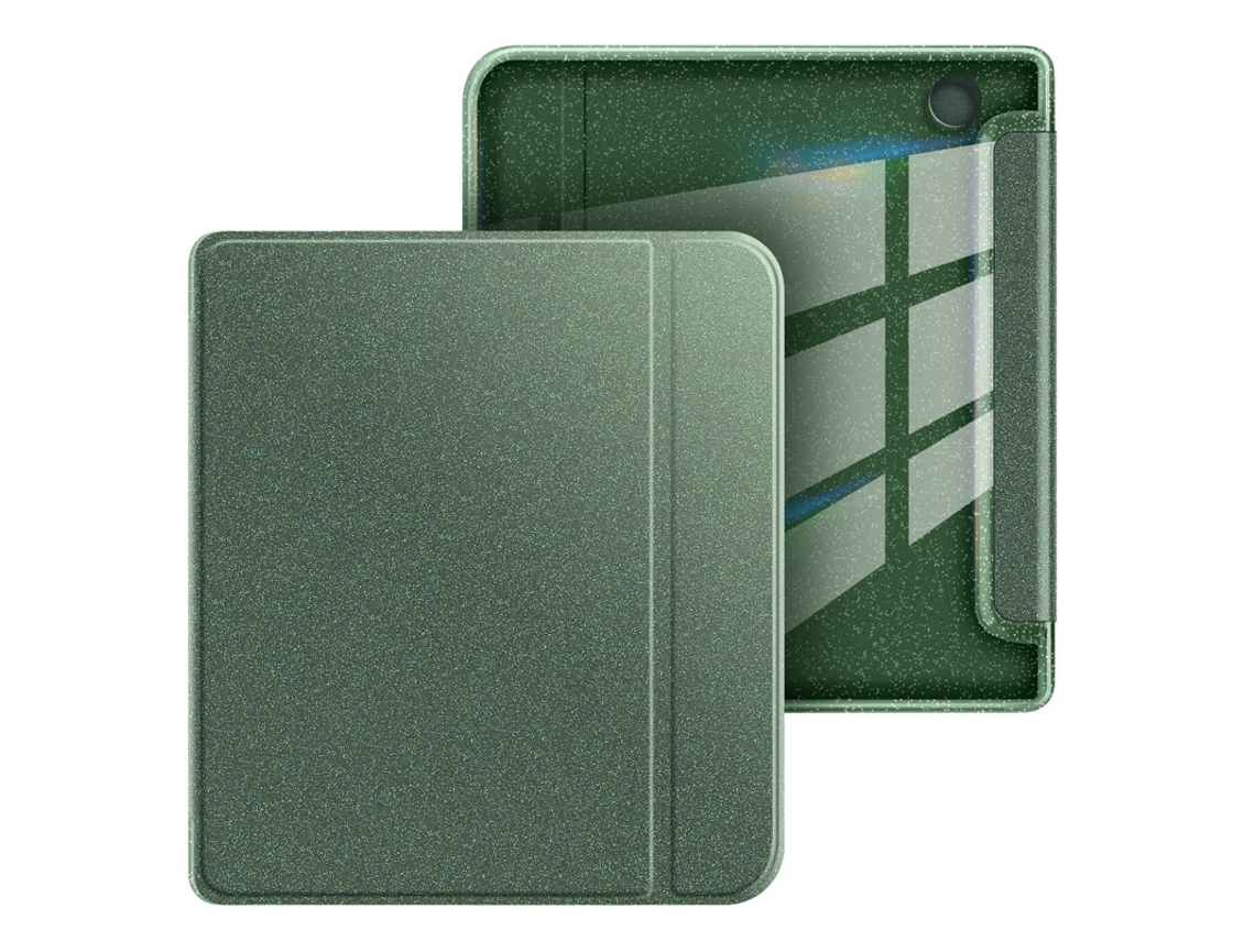 Capa para Kobo Libra 2 de 7 Polegadas, em Acrílico com Glitter Verde Escuro SIURN