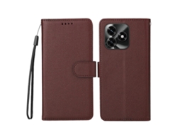 Capa Compatível Com Honor X5c Plus Com 3 Compartimentos Para Cartão De Identificação, Em Couro Pu, Com Alça De Pulso