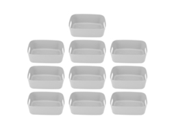 Porta cotonetes transparente com 2 compartimentos S/MARCA