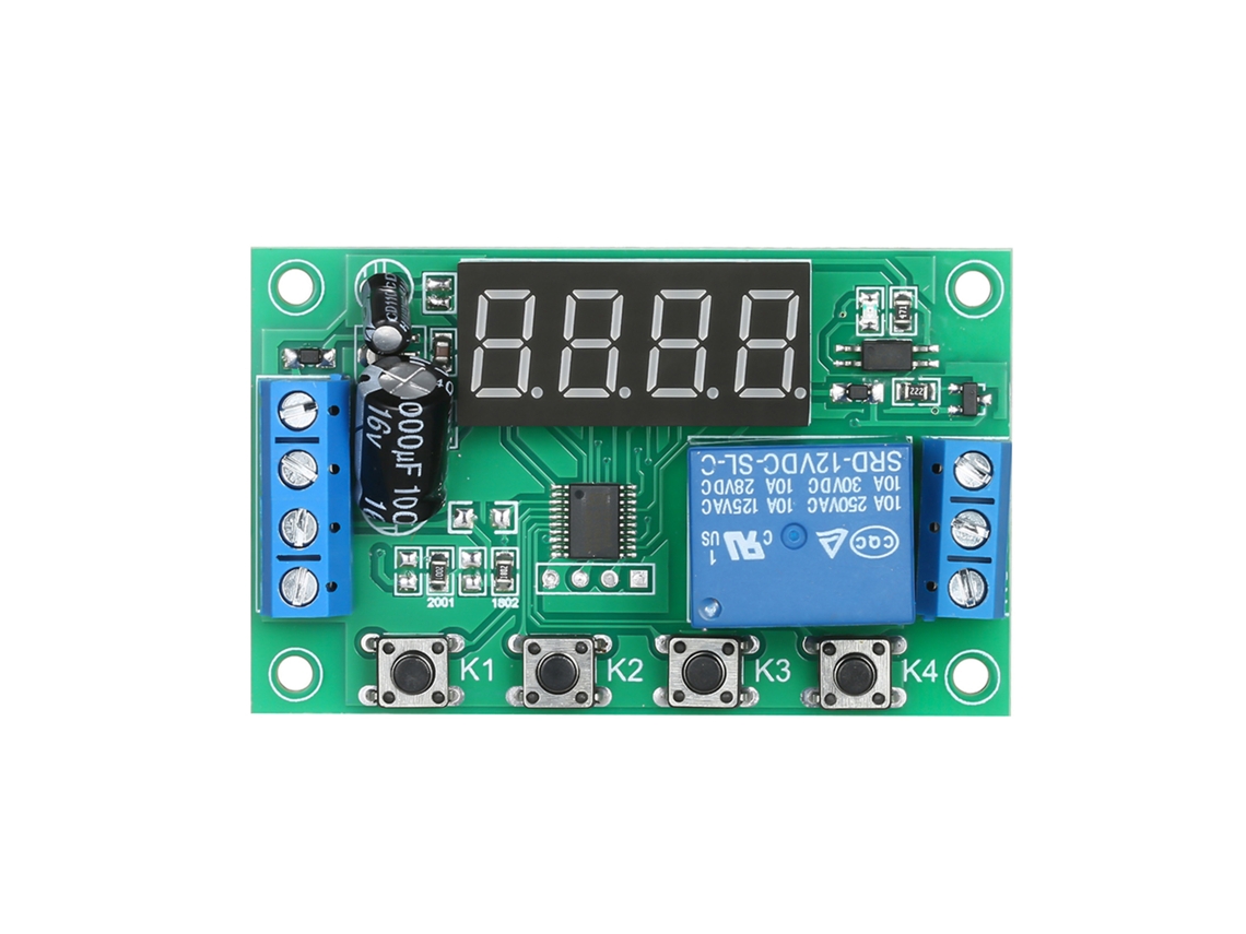 Módulo De Controle De Relé Com Monitor De Tensão Dc 12v Para Carregamento E Descarregamento