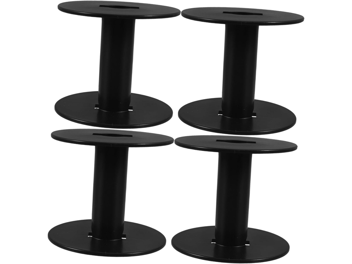 Organizador de Bobinas Plástico para Fios e Cabos, com 4 Peças. Redondas, Duráveis Ergonômicas Facilitar o Enr