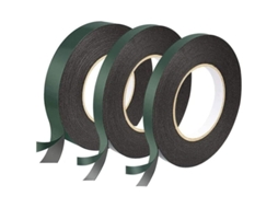 3 Rolos De Fita Dupla Face Preta De Espuma Forte 12mm(2) E 25mm(1) 10m Resistente À Água E Uv