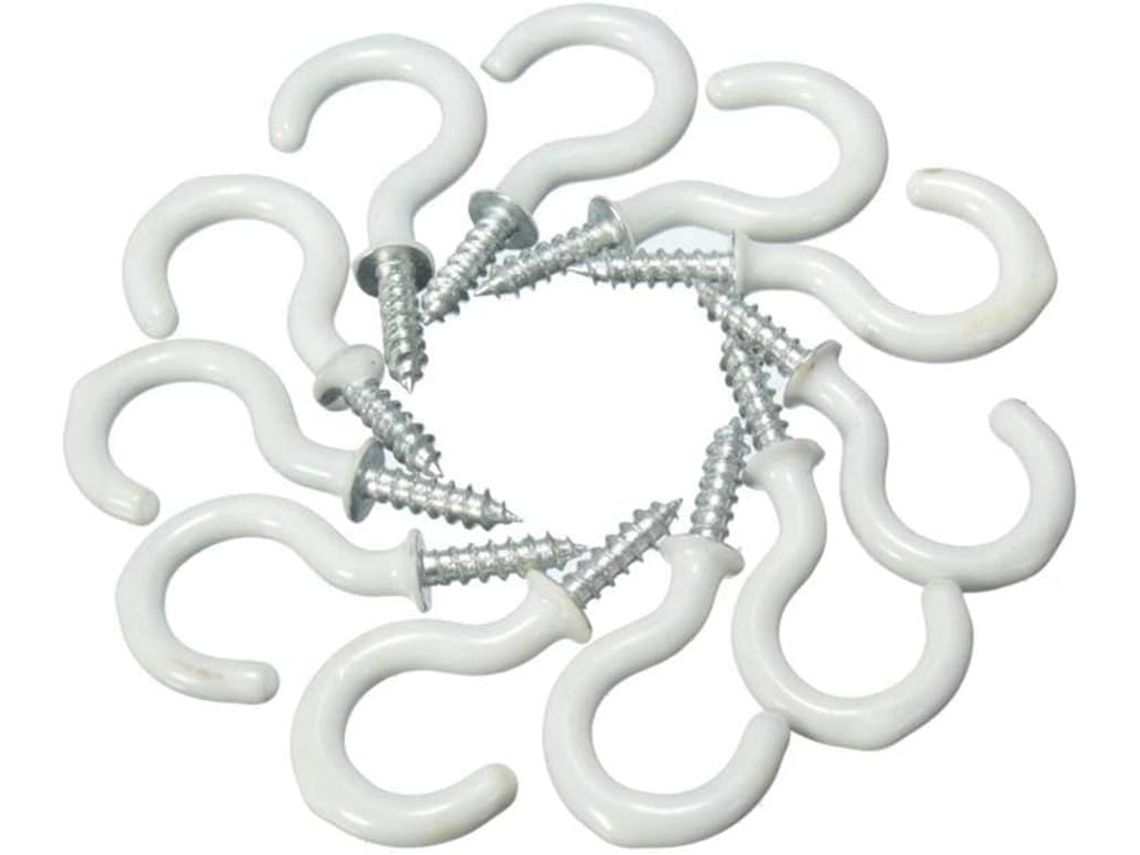 Pacote Com 10 Ganchos De Parede Em Material Resistente, 2,5 Cm, Para