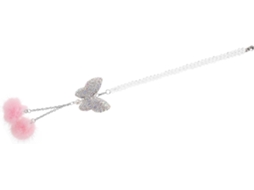 Enfeite De Cristal Para Pendurar Em Carro Com Bolas De Pelúcia Rosa - Acessório Decorativo