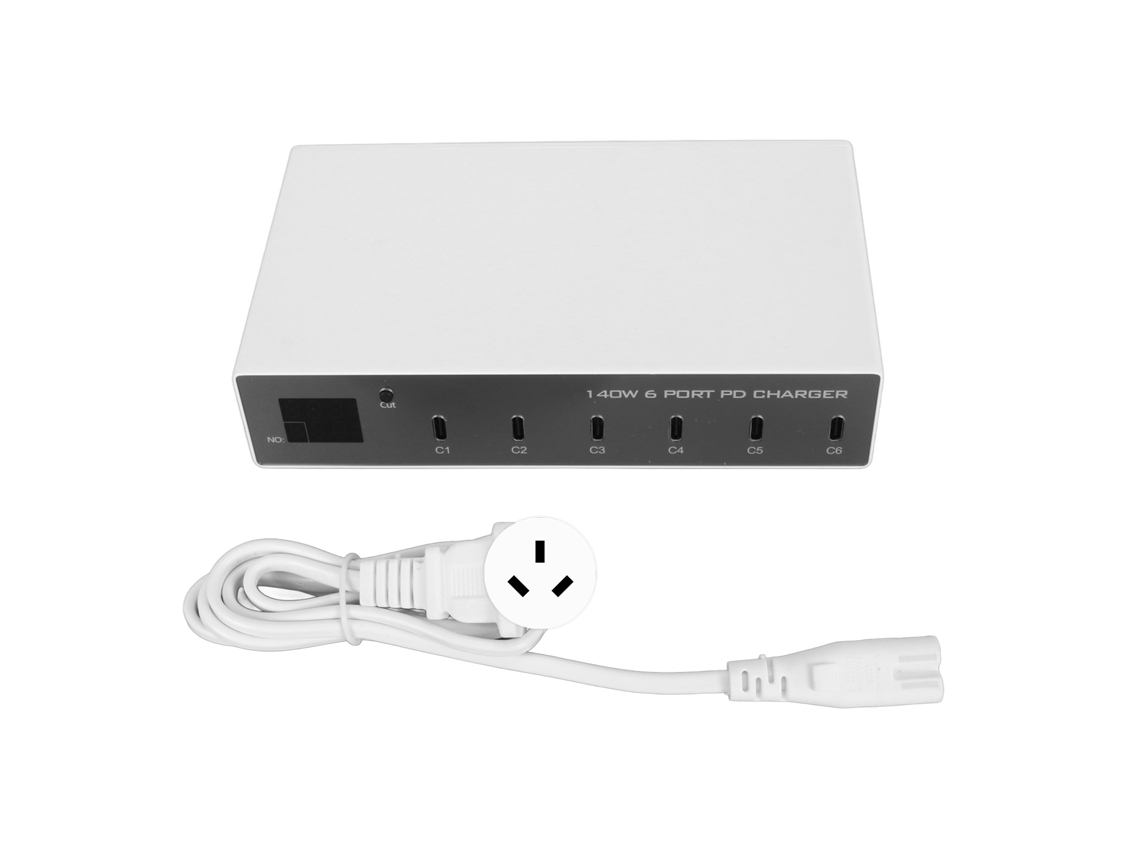 Carregador PD de 6 Portas 140W com Carregamento Rápido para Aparelhos Móveis EOOCOO