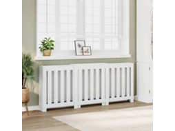Vidaxl Cobertura De Radiador 205x21,5x83,5 Cm Derivados Madeira Branco