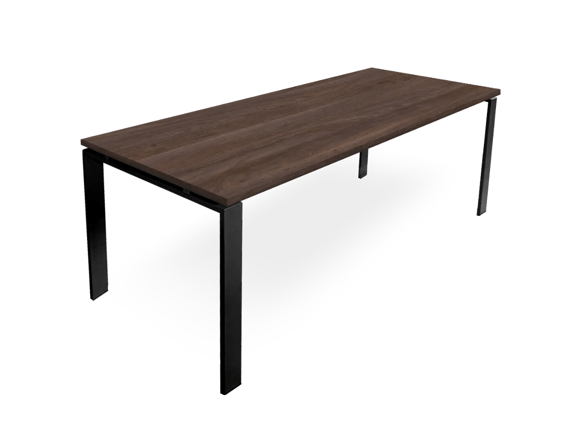Mesa de quadro aberto. 140x60cm. Noz. OFILIKE