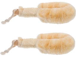 Conjunto De 2 Escovas Corporais Sisal Natural, Escovas De Banho Esfoliantes Grandes, Escova De Limpeza Para As Costas