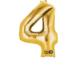 Balões DISFRAZZES (Dourado - 60 x 91 cm) Número 4