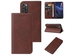 Capa De Couro Com Fecho Magnético Para Zte Blade A72 2022