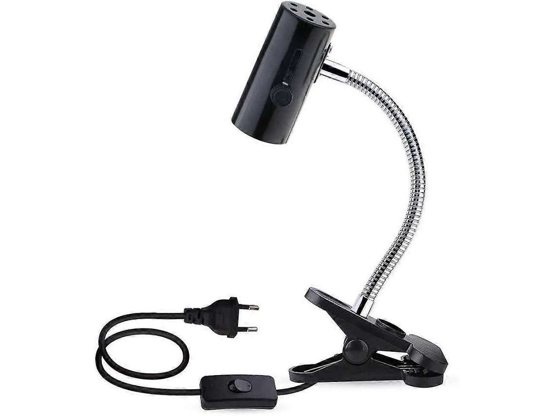 Omni soporte de Lâmpada E27 com Pinça e Cabo de 1,8m, 150w, Flexível para Répteis, Tartarugas, Pintinhos e Filhotes