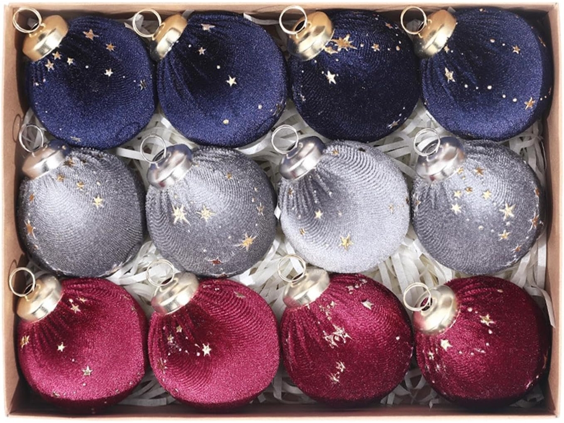 Conjunto De 12 Enfeites De Natal Inquebráveis |