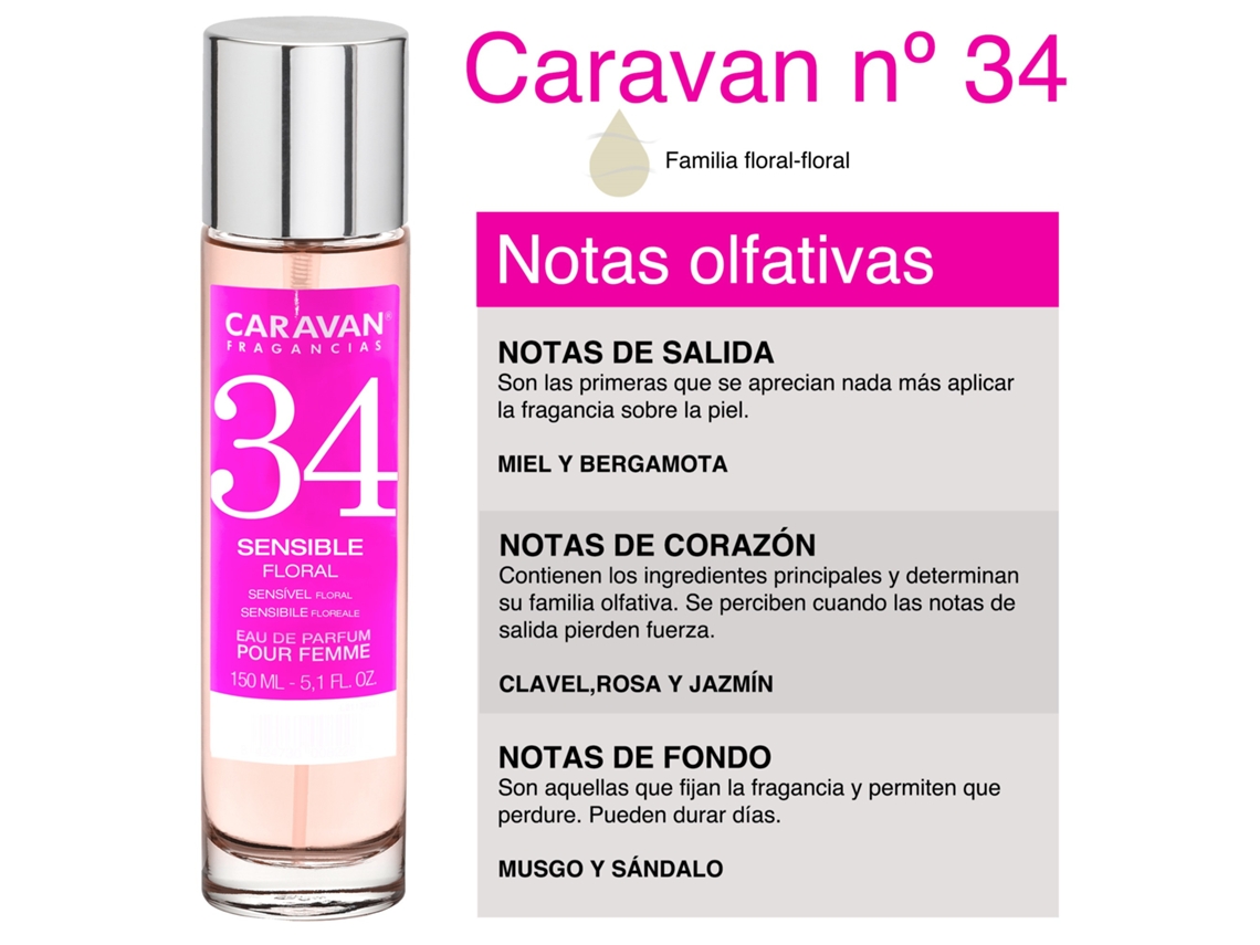 Conjunto de 2 Perfumes Femininos Nº34 150Ml CARAVAN