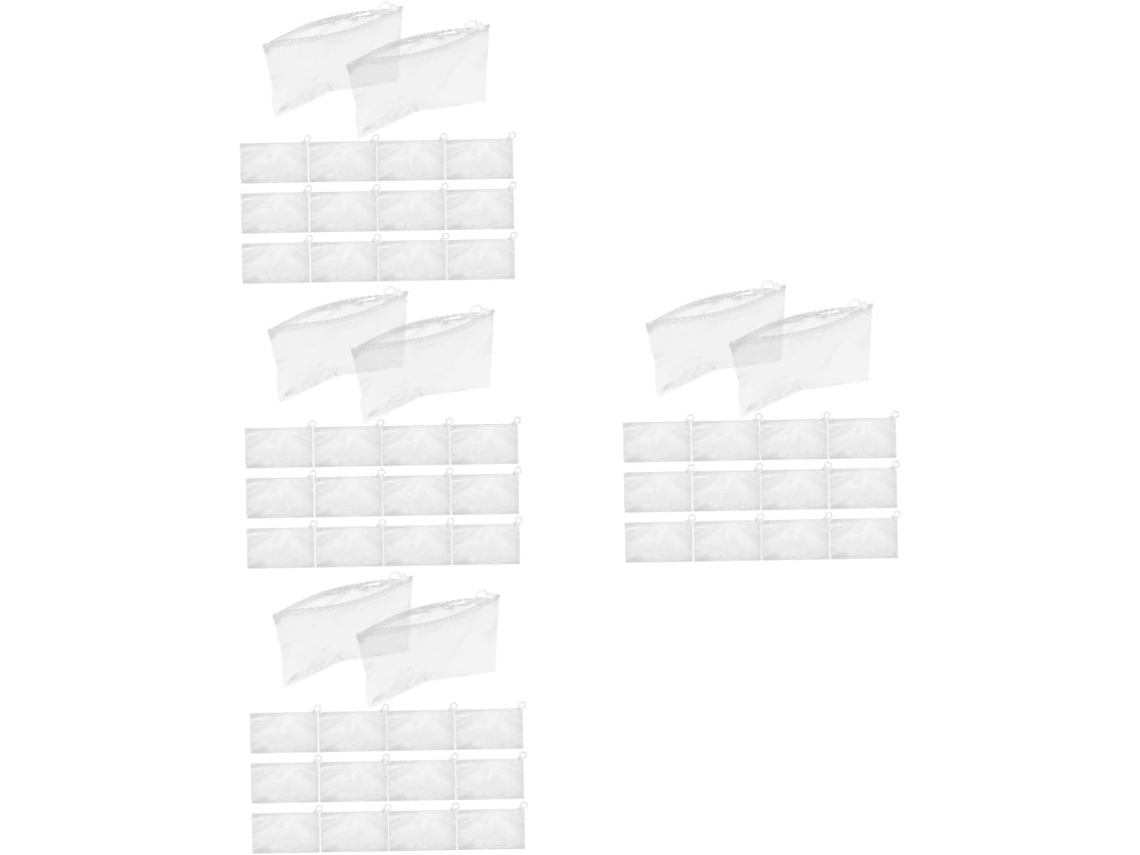 Conjunto de 80 Amosfun Peças Organizadores Material Escolar com Zíper, Estojos Plásticos para Lápis e Canetas,