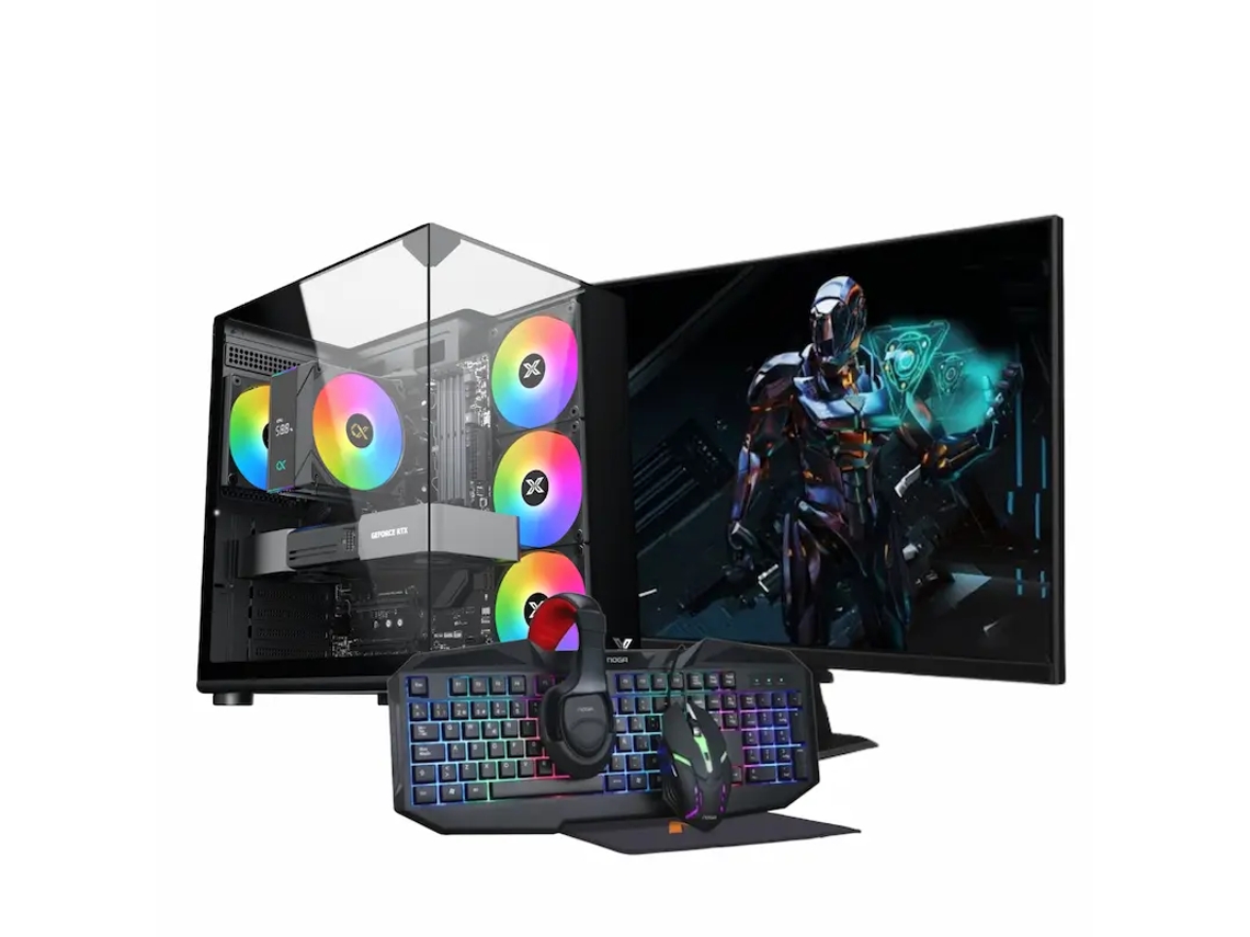 Kit Gaming Samurai Lite A75f Rtx56ti (amd Ryzen 5 7500f - Rtx 5060ti - Ddr5 16gb - 1tb Ssd - Monitor 27" Qhd 165hz - Accesorios - Windows 11 Pro)