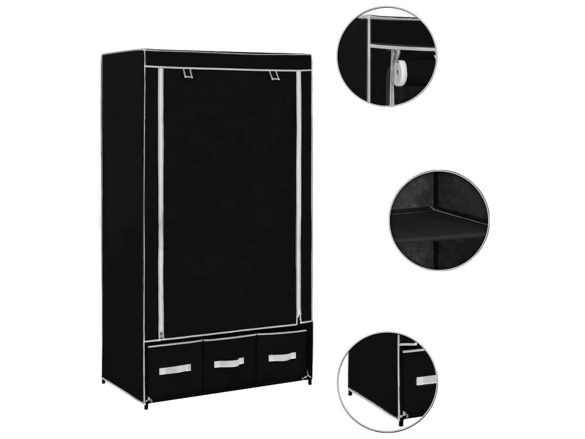 Roupeiro 87x49x159 Cm Tído Marrom MAISON EXCLUSIVE