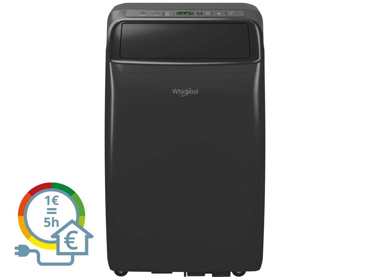 Ar Condicionado Portátil WHIRLPOOL PACF212HP B 12 (24 m² - 12000 BTU - Preto)