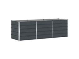 Floreira Antracite 240 X 80 X 75 Cm Aço VIDAXL