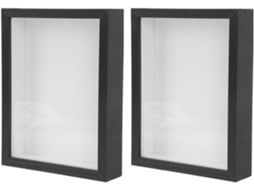 Caixa Exibição Espécimes Plástico Preto 2 Peças Moldura Plantas Simples Elegante Decoração Diy Ideal GOKOCO