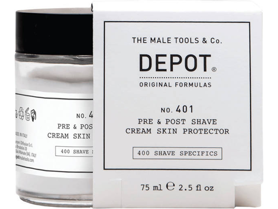 Creme de Barba DEPOT 401 Pre e Post Shave Cream Skin Protector (75 ml)