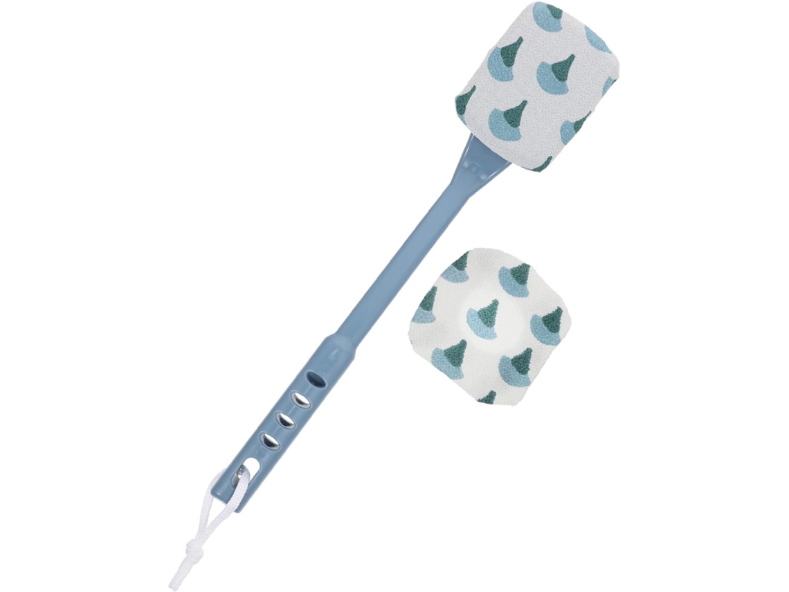 Escova De Limpeza Azul Com Cabo Longo, Esponja E Estrutura Em Abs, Para Limpeza Profunda, Não Irritante, Acessório Para
