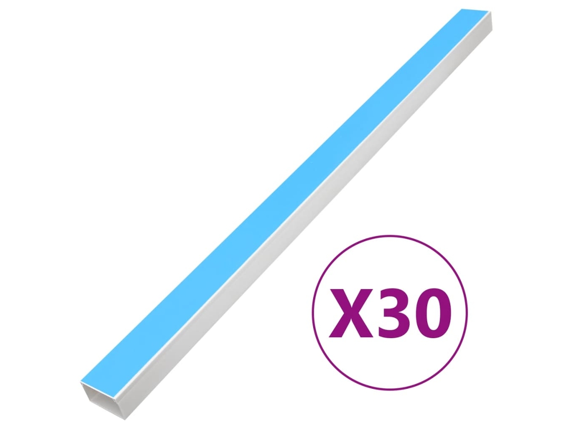 Vidaxl Calhas Para Cabos Autoadesivas 50x25 Mm 30 M Pvc