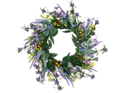 Coroa de Flores Selvagens para Porta Decoração de Casa, Jardim, Casamento, Acessório de Parede