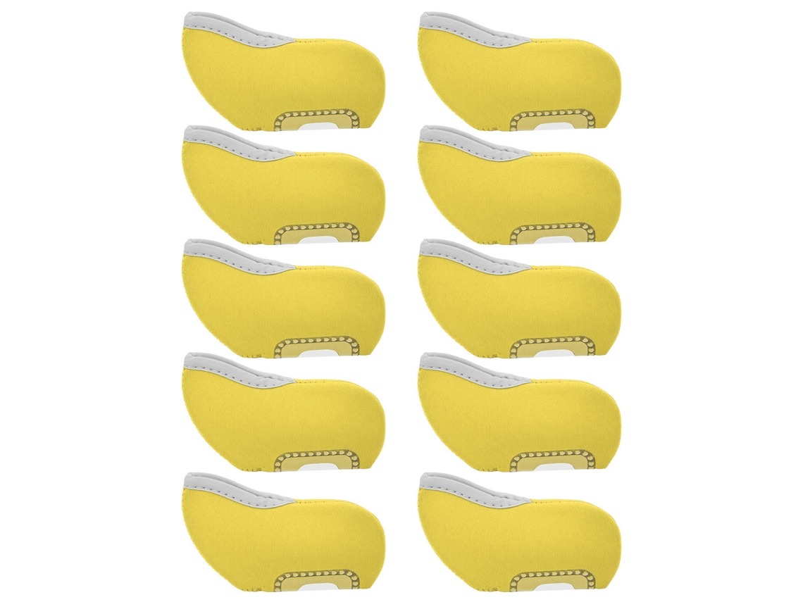 Conjunto de 10 Capas Protetoras BRILVIBERA com Janela Transparente, amarelas