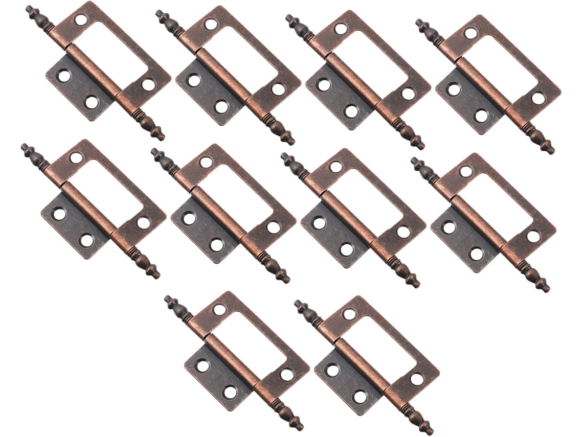 Dobradiças De Porta Armário Em Bronze Antigo, Ferro, Reforçadas Para