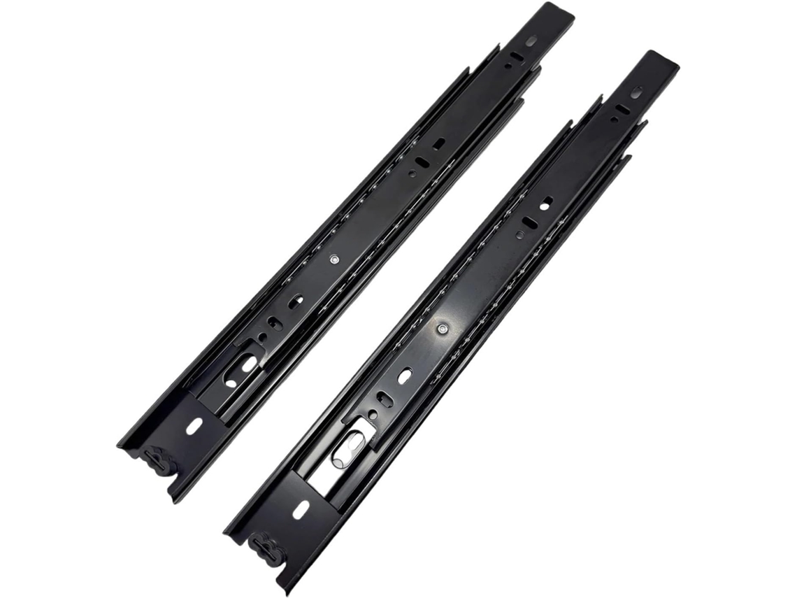 Suporte Lateral Silencioso Preto Com Extensão Total De 3 Dobras
