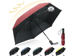 Guarda chuva de Viagem Portátil, com Fecho Automático, Proteção Uv, Bolso, Ultraleve, Upf 50+, Unissexo, Multifuncional para Casa STELASPLEN