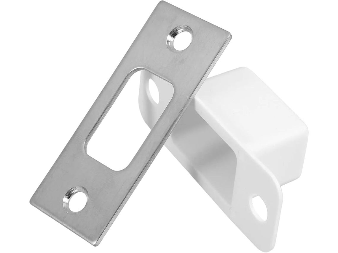 Pacote Com 20 Placas De Aço Inoxidável Para Trinco Porta, Reforçadas E Com Proteção De Segurança Para Portas Madeira