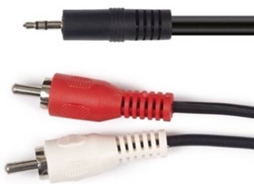 Cabo Áudio FONESTAR (3m - Jack 3.5mm - 2 RCA)