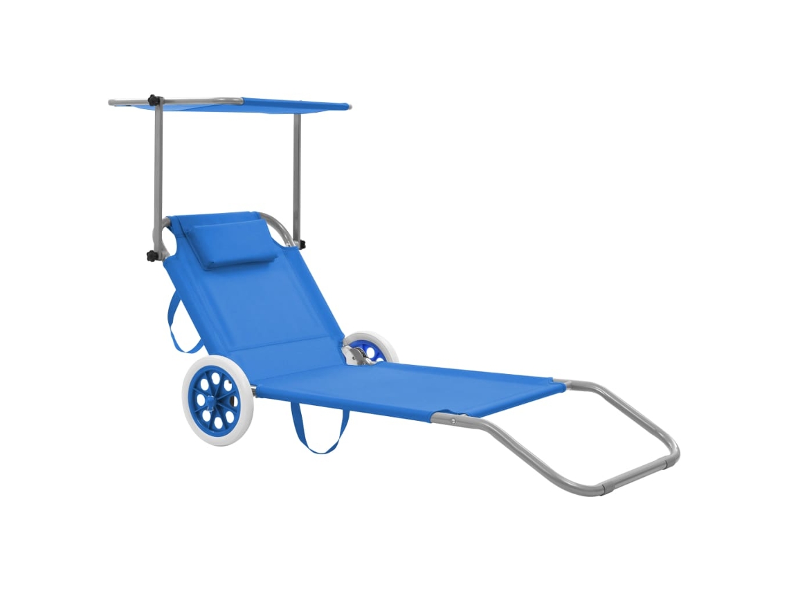 Sun Lounger, Sun Loungers Vidaxl Azul Tecido (n/a)