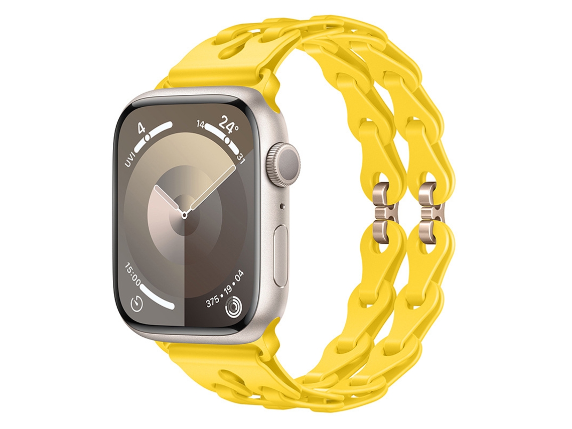 Bracelete Para Apple Watch 38/40/41/42mm Amarelo Cuich