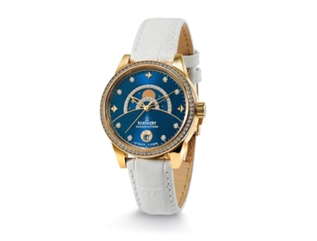 Automatic Ladies Watch Morgenstern Kronsegler Gold Blue With Sapphire Crystal