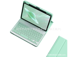 Capa Com Teclado Para Tablet Lurelia, Compatível Com I Pad Air 13"/pro 12,9" (2018/2022) Com Magnética, Verde Fresco, Teclado Bluetooth, Rato 2.4g