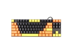 Lurelia Teclado Sem Fios, 87 Teclas, Ergonómico, Mecânico, Led, Gaming, Antirriscos, Cor Azul