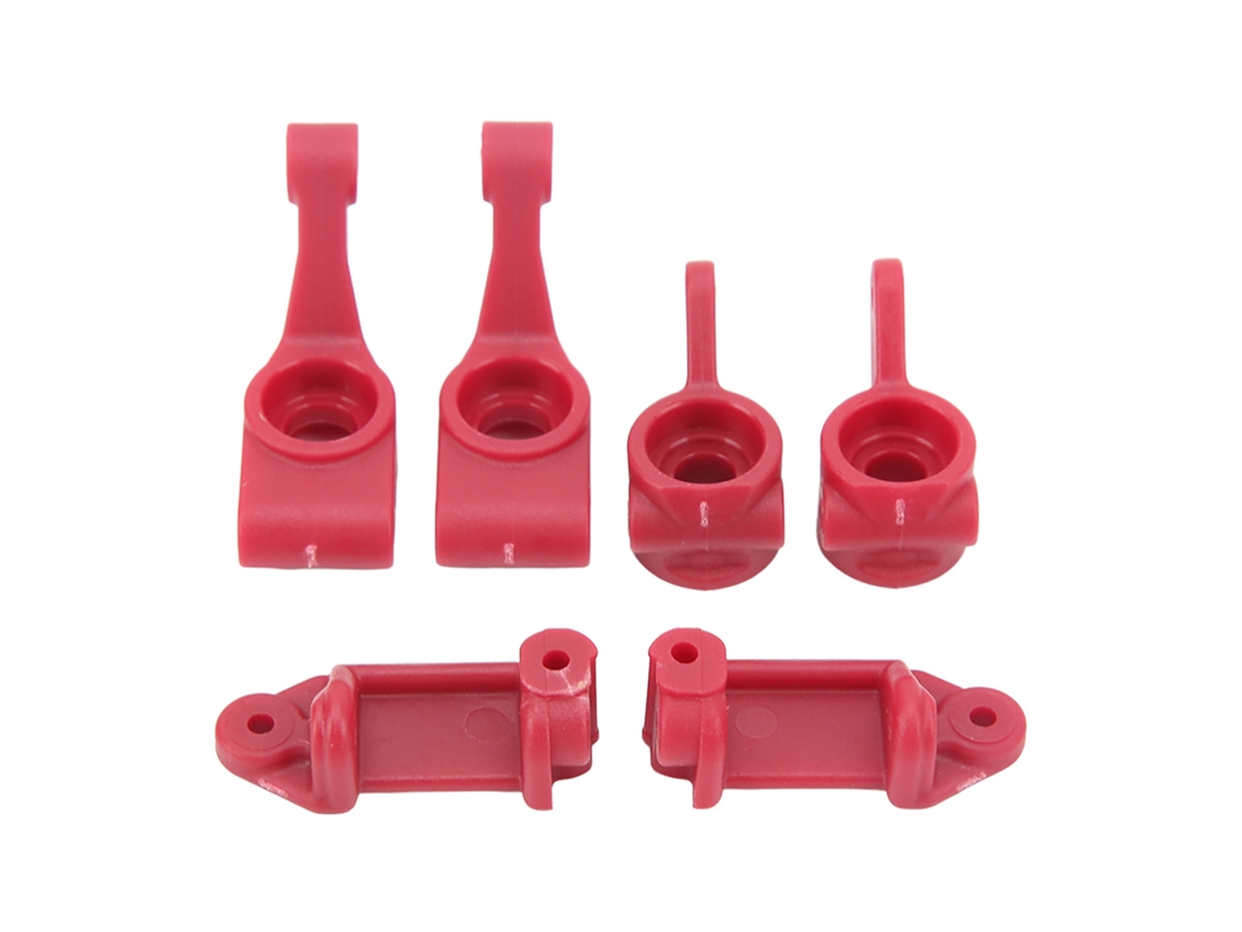Mali conjunto de Copas de Direção e Eixo Traseiro com Suporte C para Carro Rc Rustler Stampede Slash 2wd 1/10 Vermelho