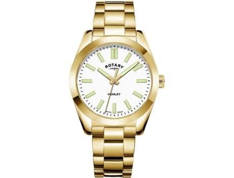 Relógio feminino ouro aço inoxidável Henley Lb05283/29 ROTARY
