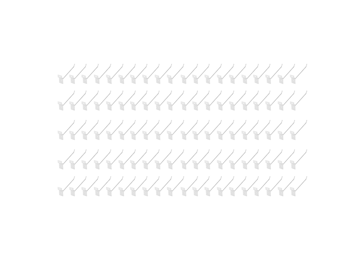 Ganchos De Alumínio Prateado Painel Ripado, 15cm, 50 Unidades, 3, 3mm, Compatíveis Com Painéis Ripados De Metal E