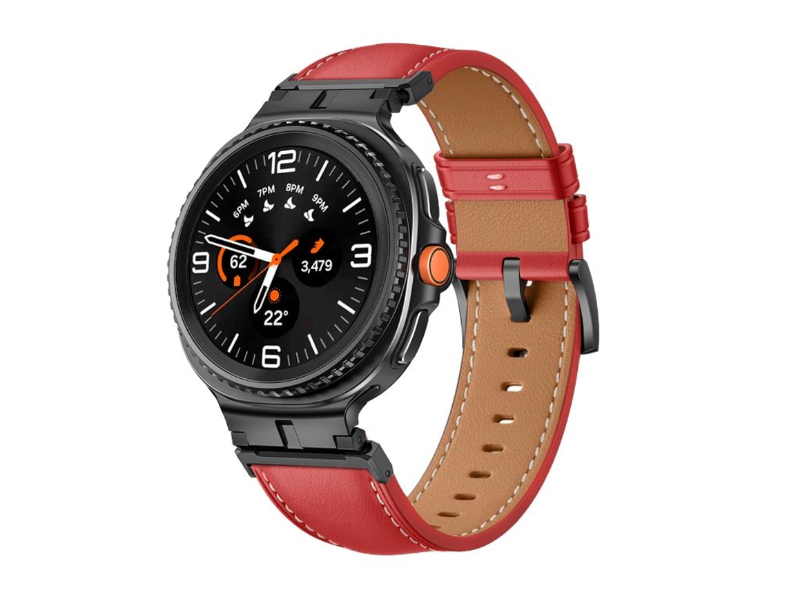 Bracelete Silicone com Conector de Metal Preto e Laranja para Samsung Galaxy Watch Ultra XIAOMOYU 47mm