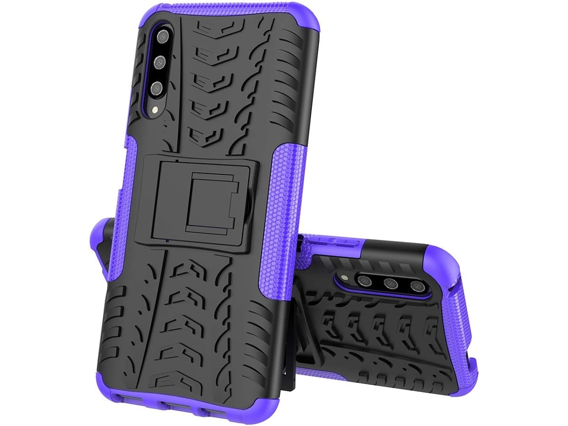 Capa Kickstand Armadura Pesada Robusta para Huawei P Smart Z HONGWE. Anti-Choque Roxo