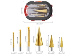 Conjunto De Brocas Laxiscreed Em Aço Rápido Com 6 Peças E Design De Degraus Para Diversas Tarefas